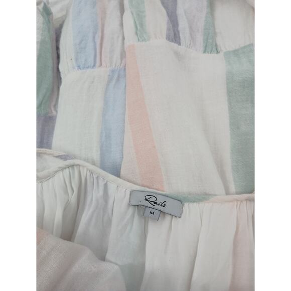 Rails M Pastel Striped mini dress swim coverup - Picture 8 of 10